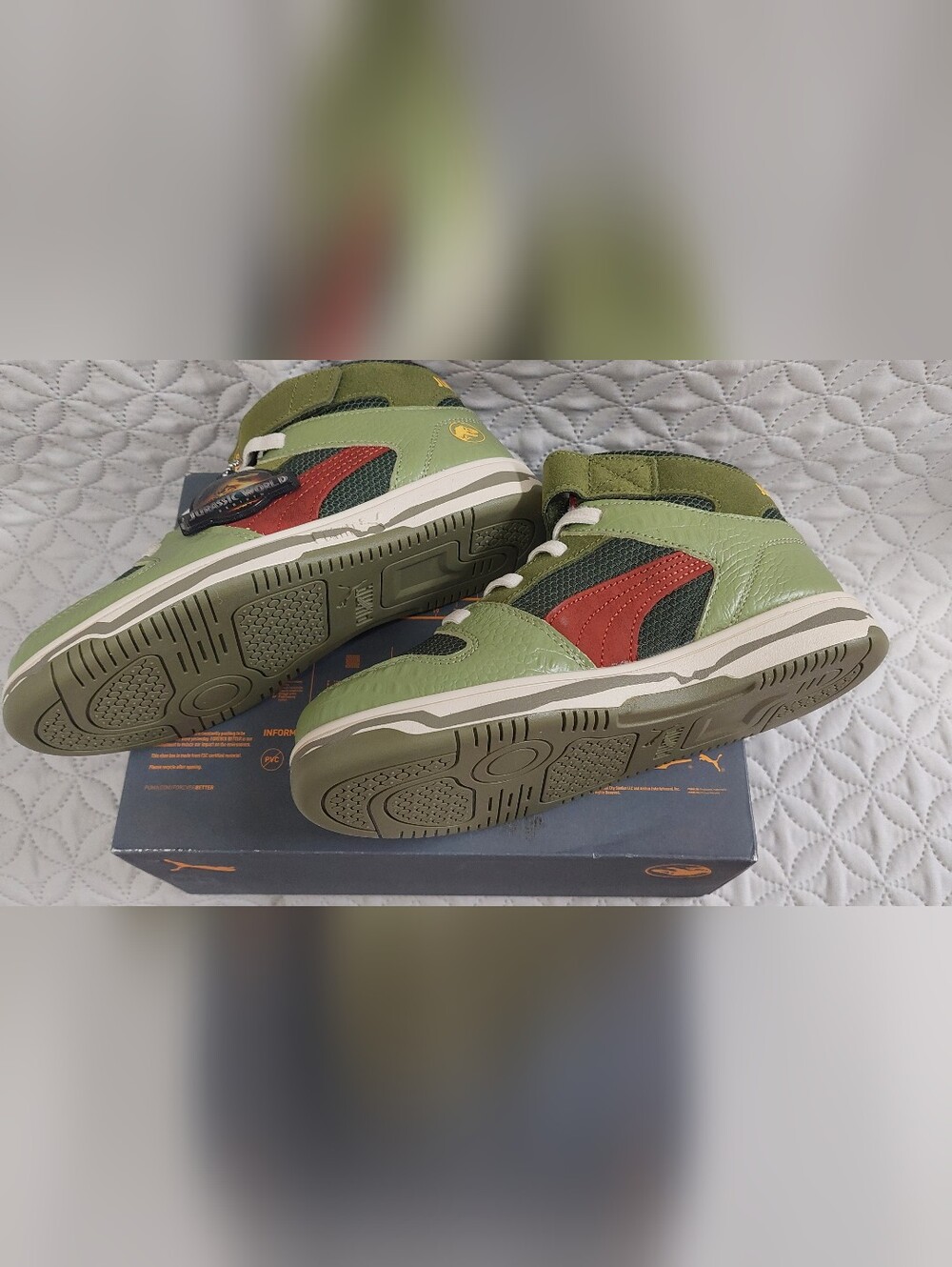 PUMA Kids Green and Red Low-Top Sneakers. Jurassic World. - Picture 8 of 11